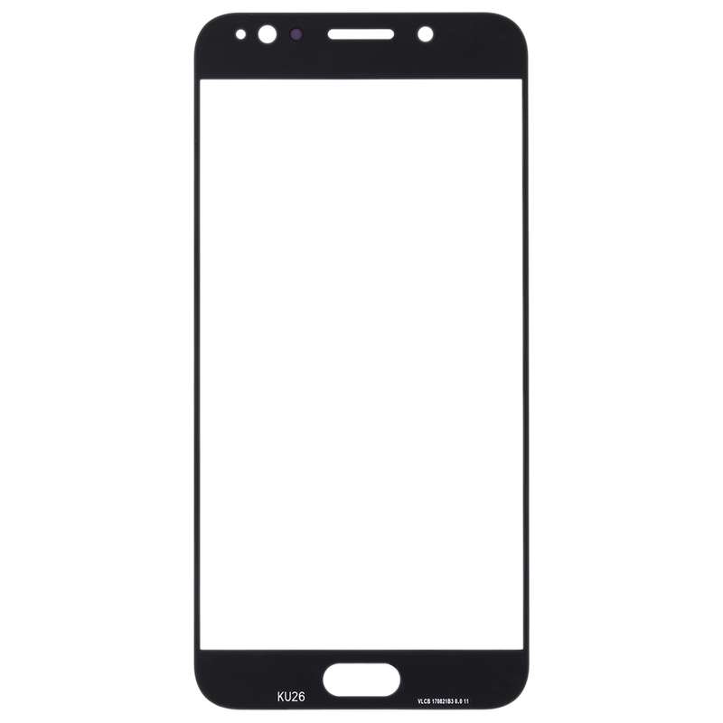 For Samsung Galaxy C8 / C7100, C7(2017) / J7+, C710F/DS 10pcs Front Screen Outer Glass Lens (Black)