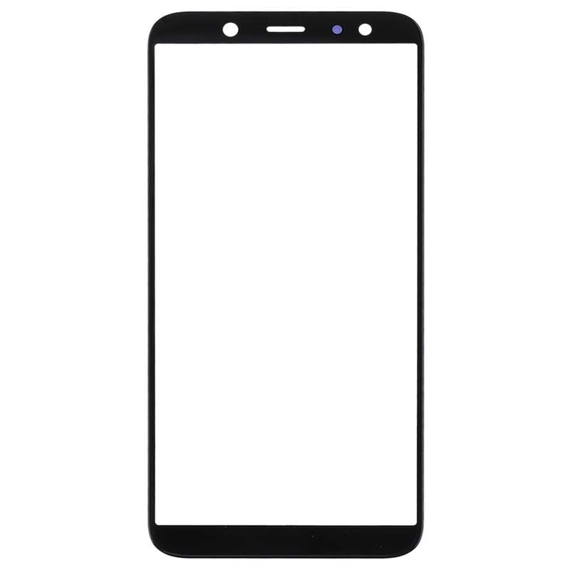 For Samsung Galaxy A6 (2018) 10pcs Front Screen Outer Glass Lens (Black)