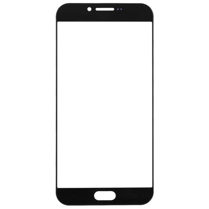 For Samsung Galaxy A8 (2016) / A810 10pcs Front Screen Outer Glass Lens (Black)