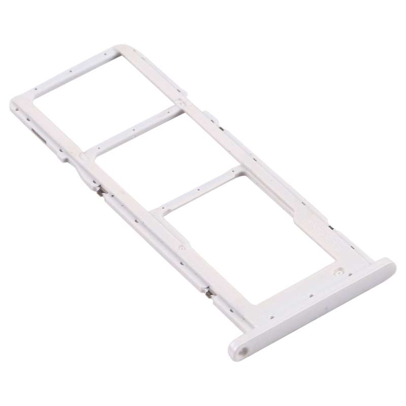 For Samsung Galaxy A02s SM-A025 SIM Card Tray + SIM Card Tray + Micro SD Card Tray (White)