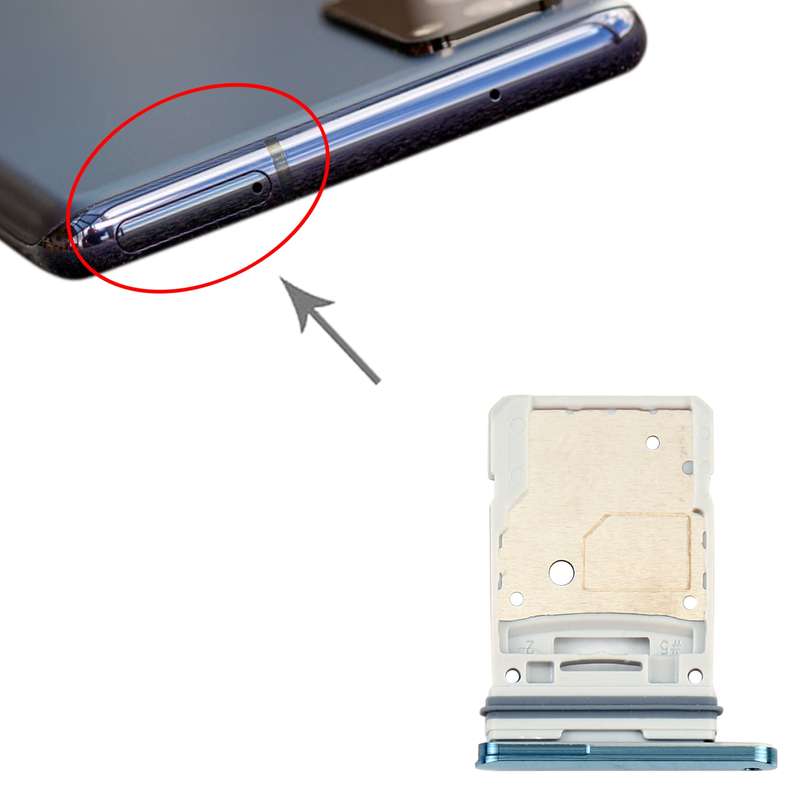 For Samsung Galaxy A02s SM-A025 SIM Card Tray + SIM Card Tray + Micro SD Card Tray (White)
