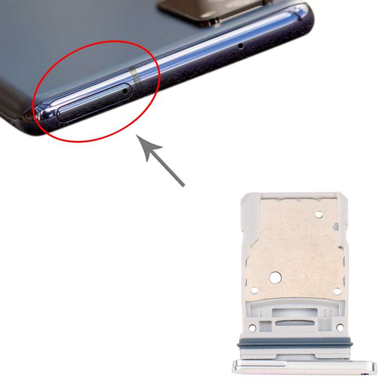 For Samsung Galaxy S20 FE 5G SM-G781B SIM Card Tray + Micro SD Card Tray (Blue)