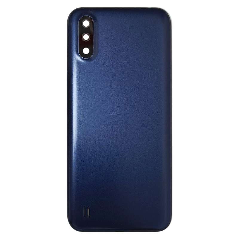 For Samsung Galaxy A01 SM-015F Battery Back Cover With Camera Lens (Blue)