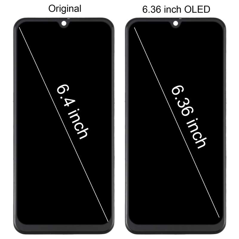 6.36 inch OLED LCD Screen for Samsung Galaxy A50 SM-A505 Digitizer Full Assembly with Frame (Black)