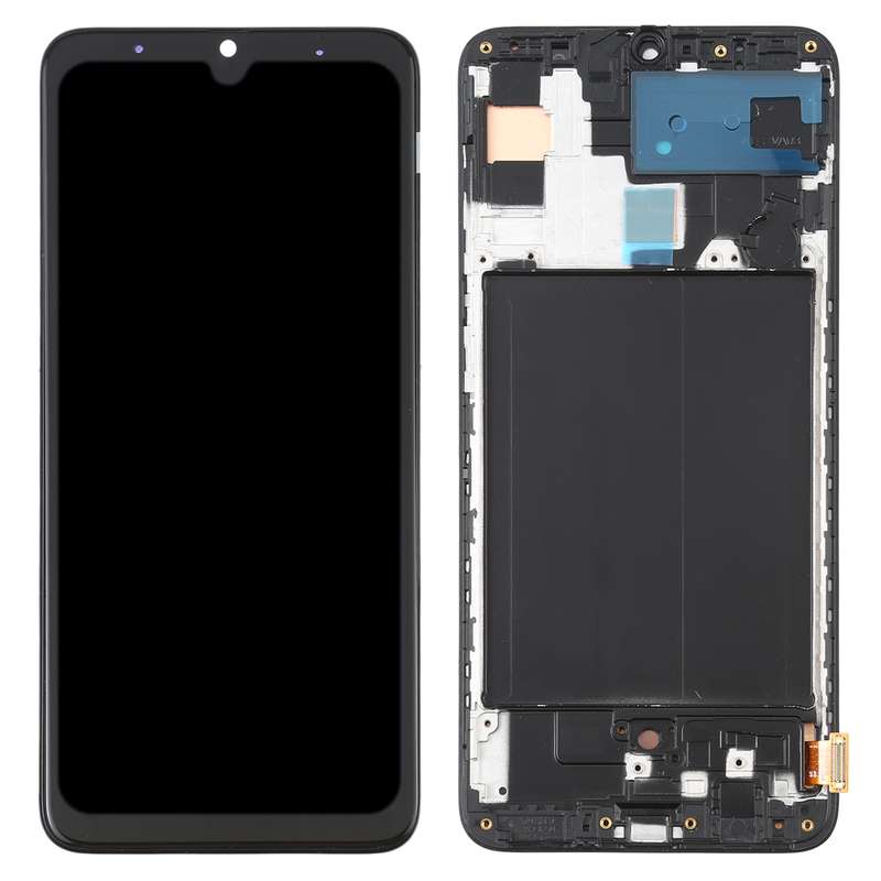 OLED LCD Screen for Samsung Galaxy A70 SM-A705 (6.39 inch) Digitizer Full Assembly with Frame (Black