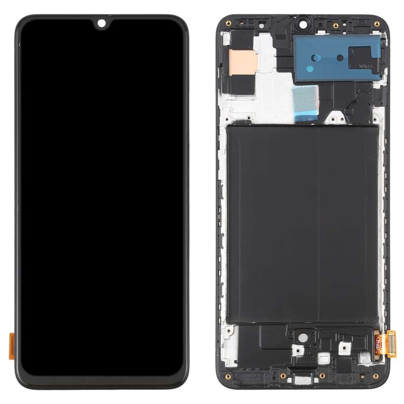 OLED LCD Screen for Samsung Galaxy A70 SM-A705 Digitizer Full Assembly with Frame (6.7 inch)(Black)