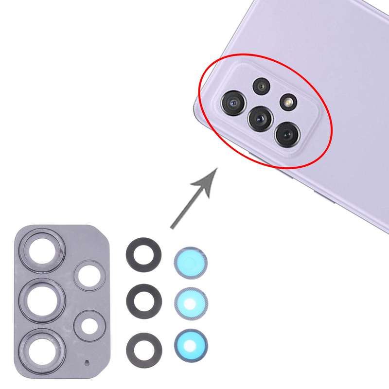 For Samsung Galaxy A72 SM-A725 10pcs Camera Lens Cover (Black)