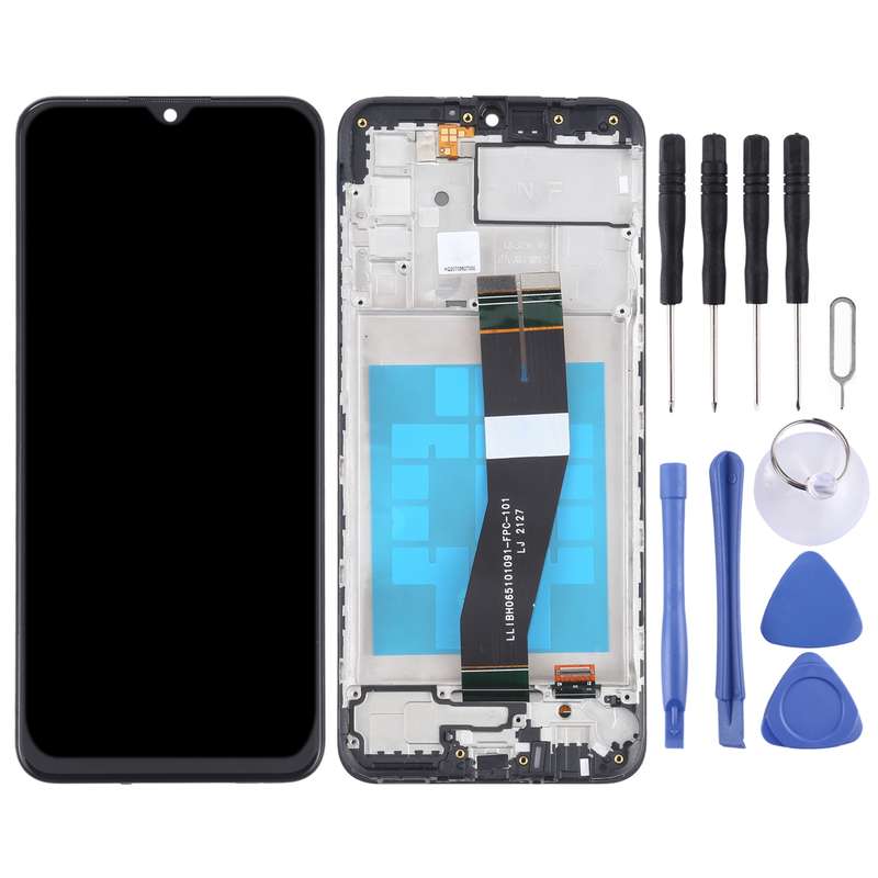 OEM LCD Screen for Samsung Galaxy M02s (NF Version) Digitizer Full Assembly With Frame