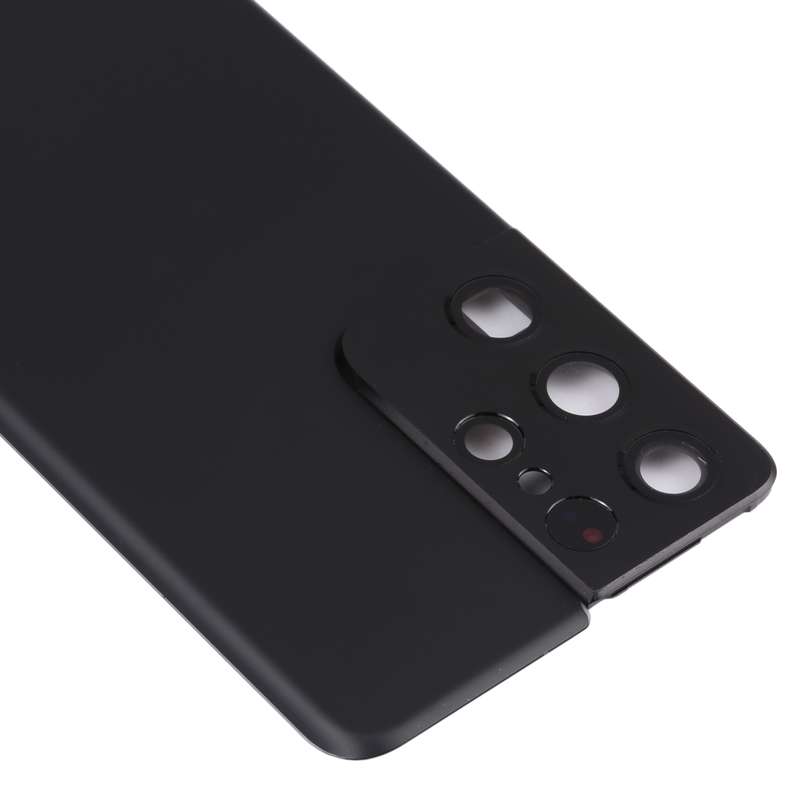 For Samsung Galaxy S21 5G Battery Back Cover with Camera Lens Cover (Black)