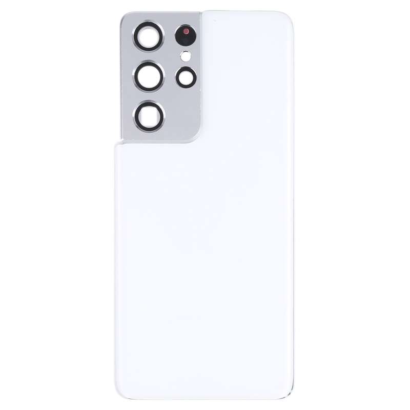 For Samsung Galaxy S21 Ultra 5G Battery Back Cover with Camera Lens Cover (Purple)
