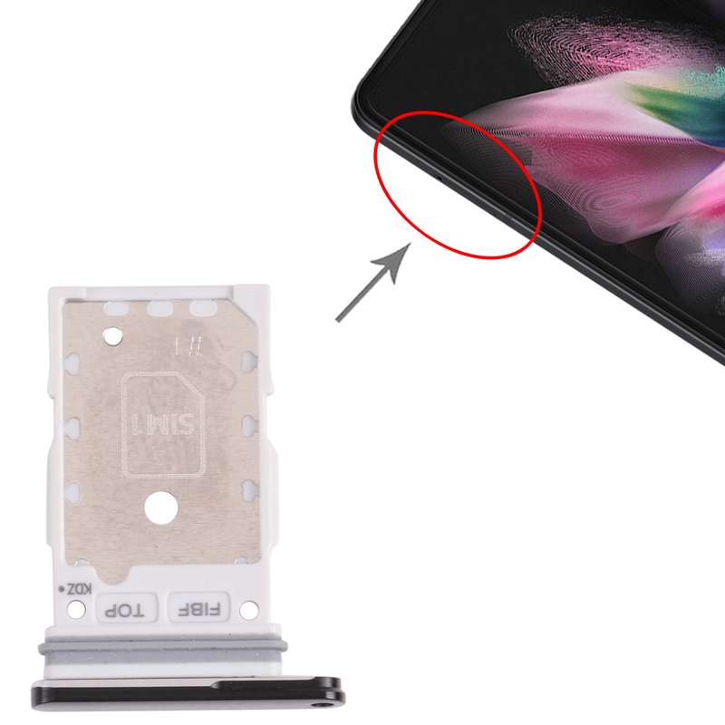 For Samsung Galaxy Z Fold3 5G SM-F926 Original SIM Card Tray + SIM Card Tray (Purple)