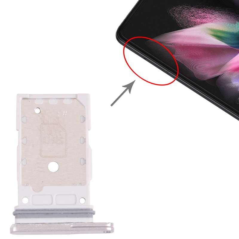 For Samsung Galaxy Z Fold3 5G SM-F926 Original SIM Card Tray + SIM Card Tray (Purple)