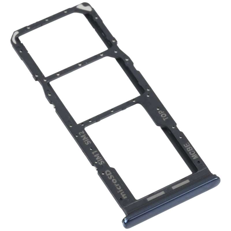 For Samsung Galaxy M32 SM-M325 SIM Card Tray + SIM Card Tray + Micro SD Card Tray (Blue)