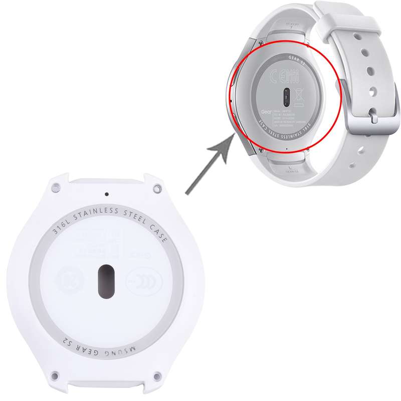 Rear Housing Cover with Glass Lens For Samsung Gear S2 SM-R720 (White)