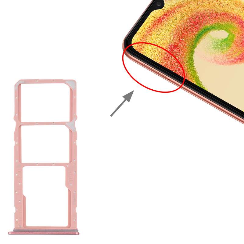 For Samsung Galaxy A04 Core SM-A042F Original SIM Card Tray + SIM Card Tray + Micro SD card tray(Gre
