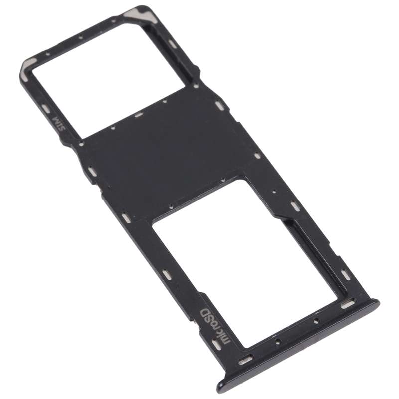 For Samsung Galaxy A03s SM-A037U Original SIM Card Tray + Micro SD card tray (Black)