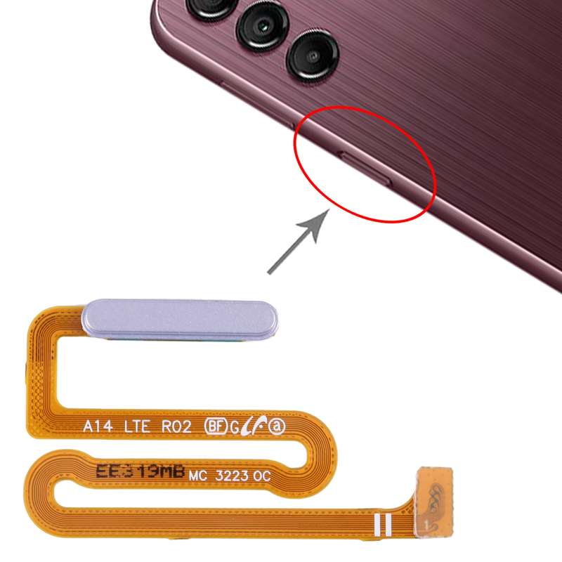 For Samsung Galaxy A14 SM-A145F Original Fingerprint Sensor Flex Cable (Black)