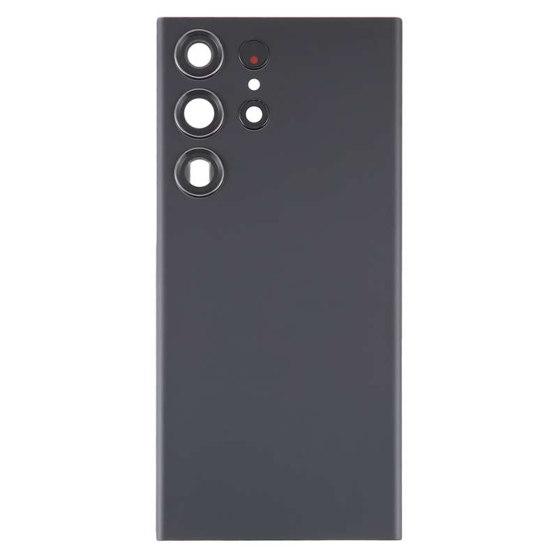 For Samsung Galaxy S23 Ultra SM-S918 Glass Battery Back Cover with Camera Lens Cover(Blue)