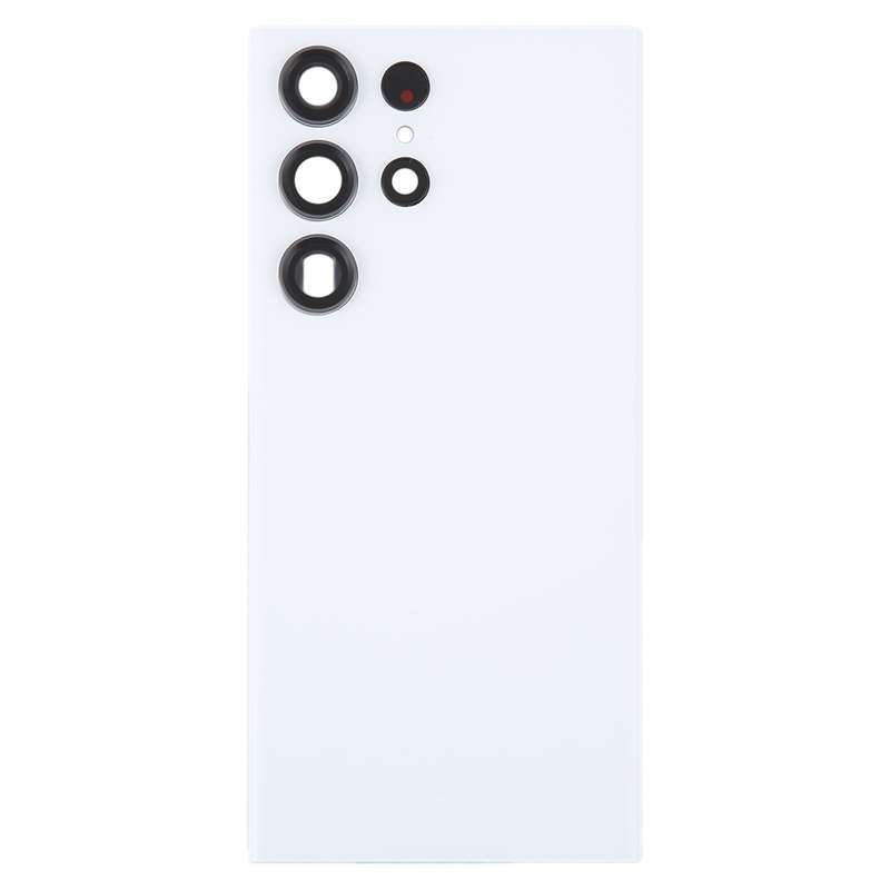 For Samsung Galaxy S23 Ultra SM-S918 Glass Battery Back Cover with Camera Lens Cover(Blue)