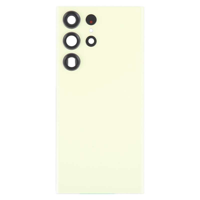 For Samsung Galaxy S23 Ultra SM-S918 Glass Battery Back Cover with Camera Lens Cover(Blue)