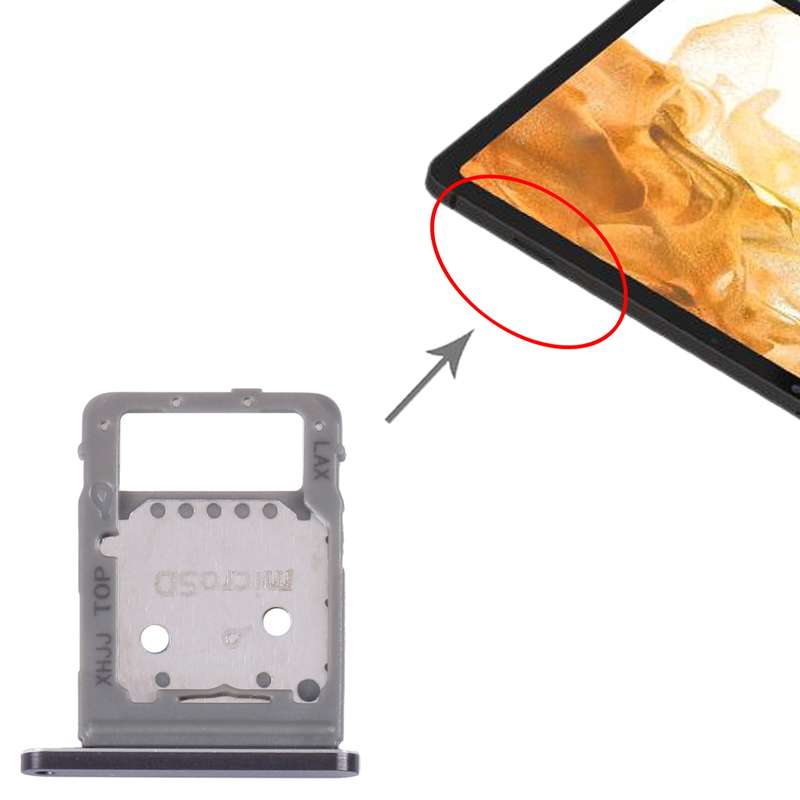 For Samsung Galaxy Tab S8 SM-X700 Original SIM Card Tray + Micro SD Card Tray (Black)