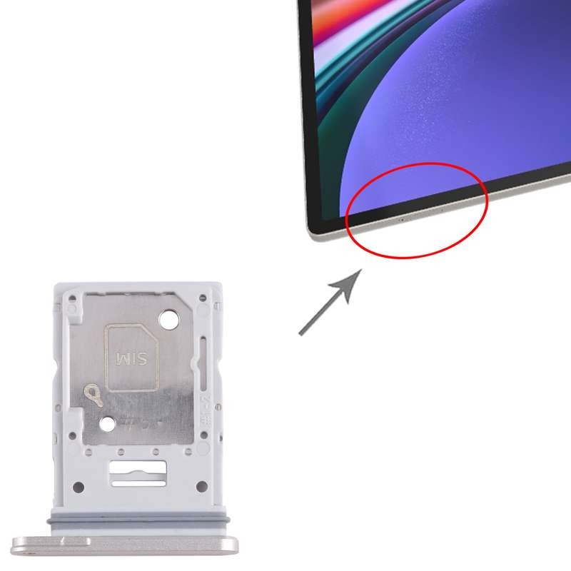 For Samsung Galaxy Tab S9+ Original SIM + Micro SD Card Tray (Graphite)