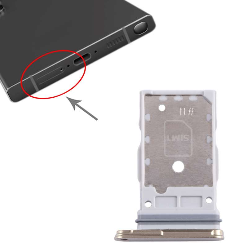 For Samsung Galaxy S24 Ultra 5G SM-S928B Original SIM + SIM Card Tray (Black)