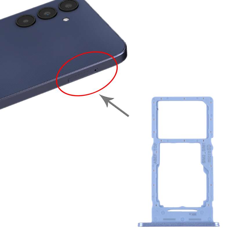 For Samsung Galaxy A25 5G SM-A256B Original SIM Card Tray + SIM Card Tray / Micro SD Card Tray (Silv