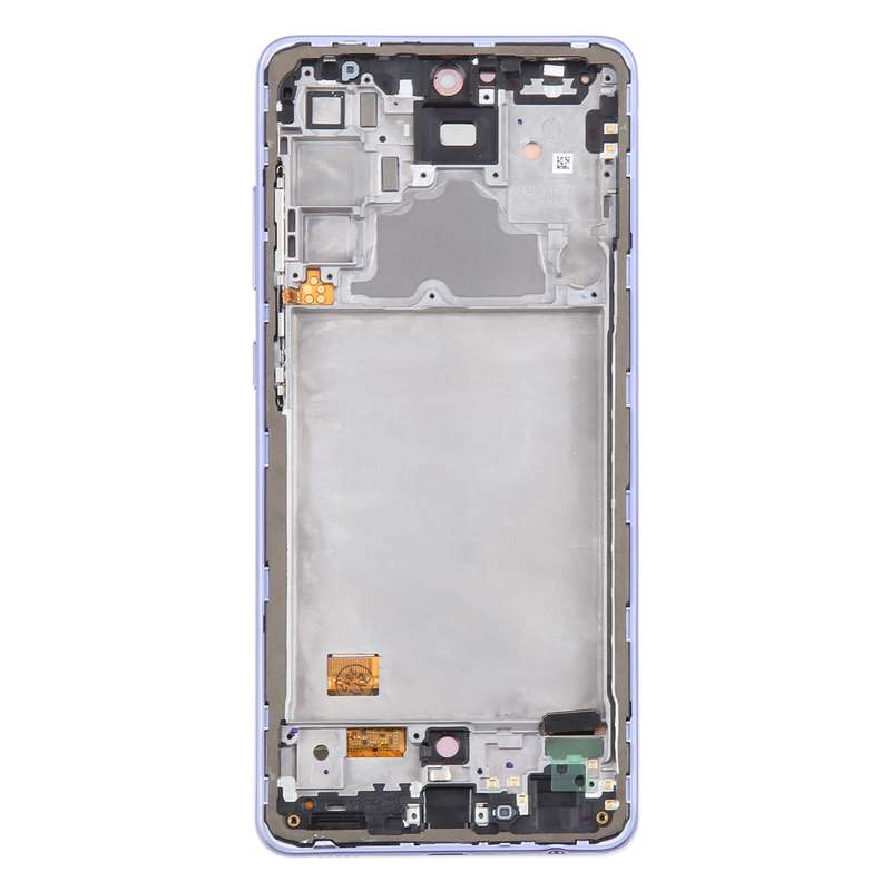 For Samsung Galaxy A72 4G SM-A725 6.43 inch OLED LCD Screen Digitizer Full Assembly with Frame (Blue