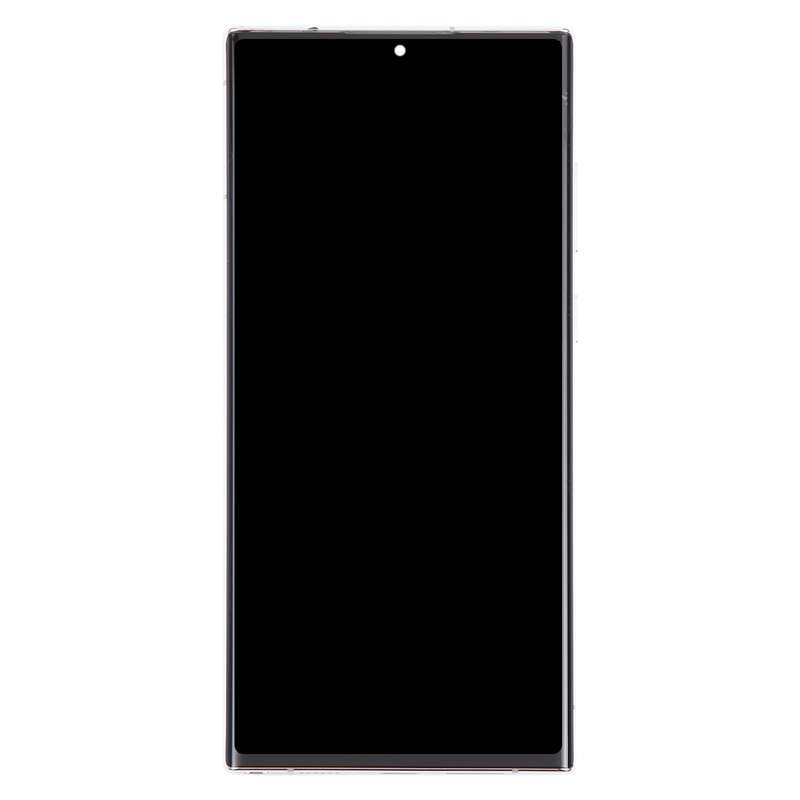 For Samsung Galaxy S22 Ultra 5G SM-S908B Original LCD Screen Digitizer Full Assembly with Frame (Bla