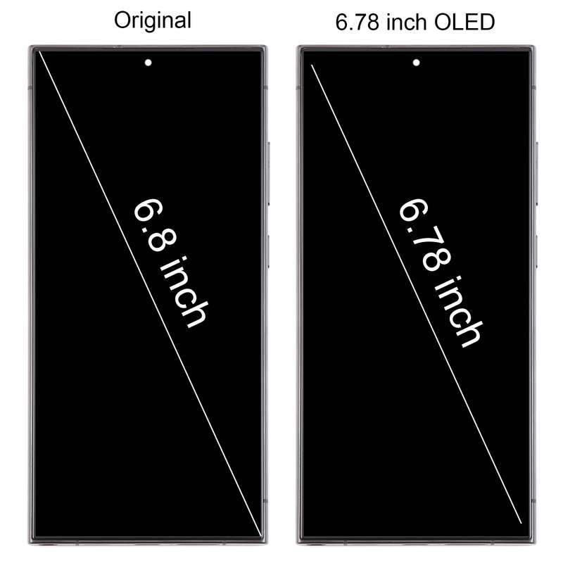 For Samsung Galaxy S24 Ultra SM-S928B 6.78 inch OLED LCD Screen Digitizer Full Assembly with Frame (