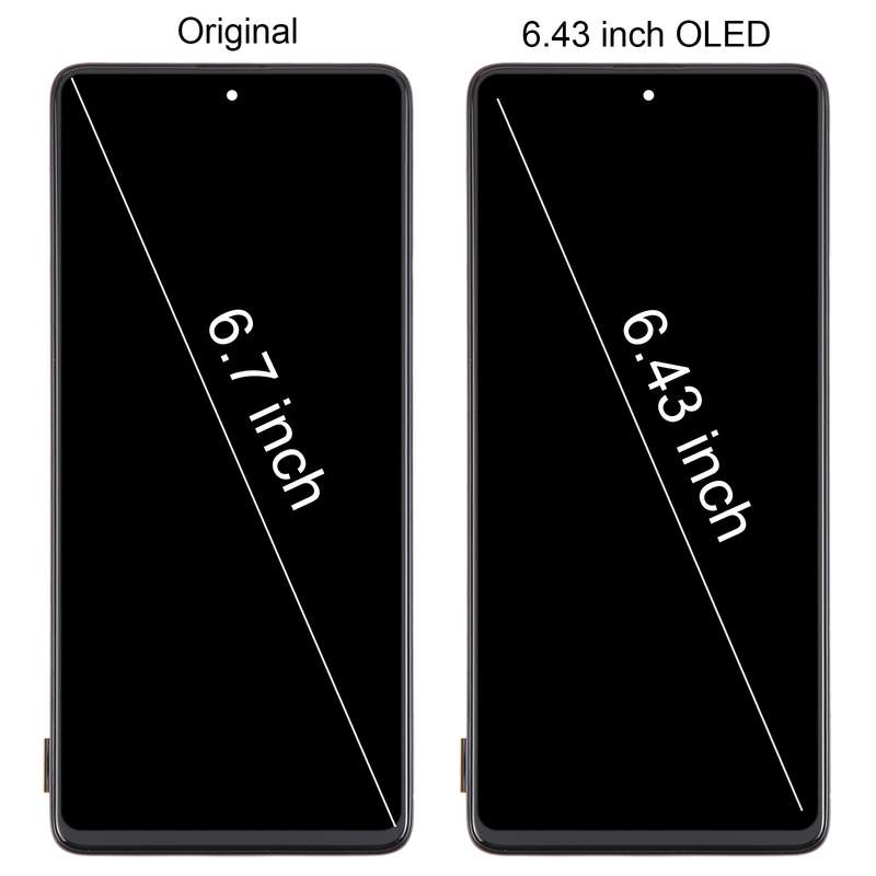 For Samsung Galaxy A71 4G SM-A715F 6.43 inch OLED LCD Screen Digitizer Full Assembly with Frame (Bla