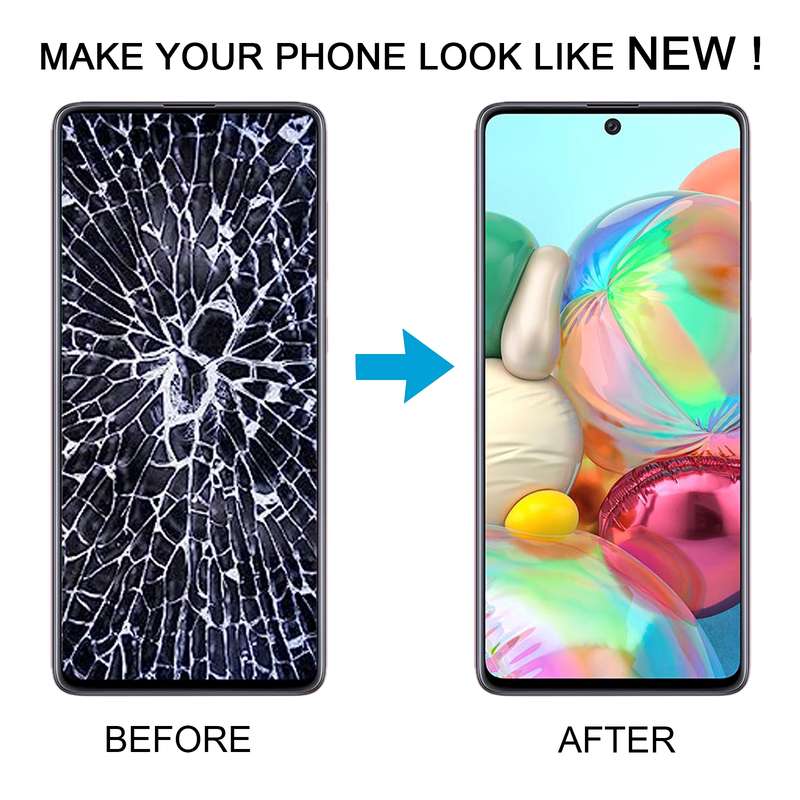 For Samsung Galaxy A71 4G SM-A715F 6.43 inch OLED LCD Screen Digitizer Full Assembly with Frame (Bla