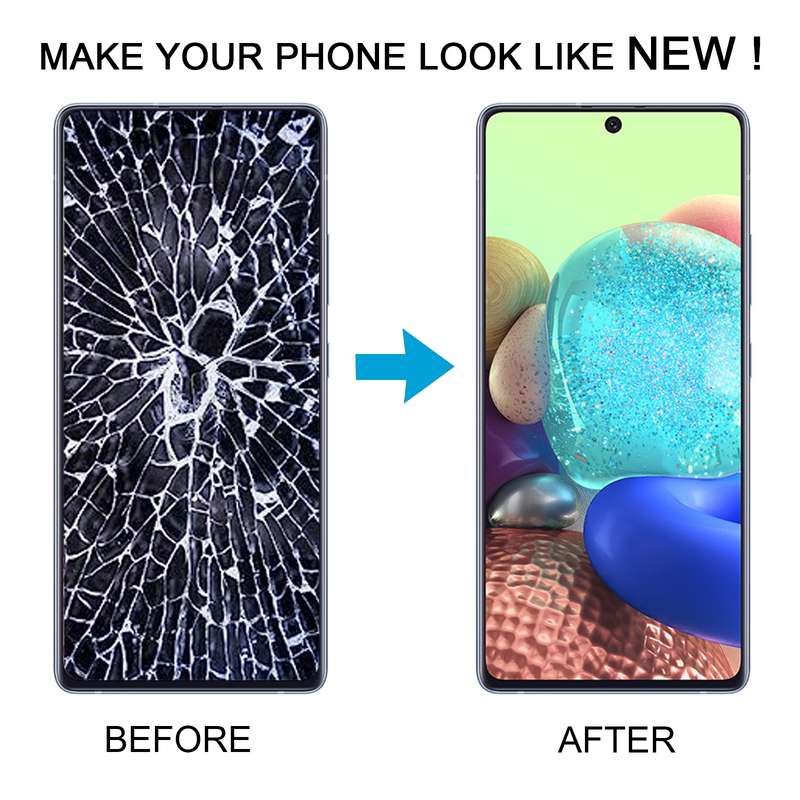 For Samsung Galaxy A71 5G SM-A716B 6.43 inch OLED LCD Screen Digitizer Full Assembly with Frame (Bla