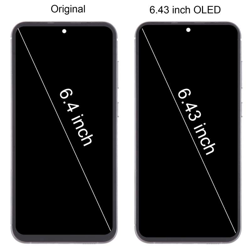 For Samsung Galaxy S23 FE SM-S711B 6.43 inch OLED LCD Screen Digitizer Full Assembly with Frame (Bla