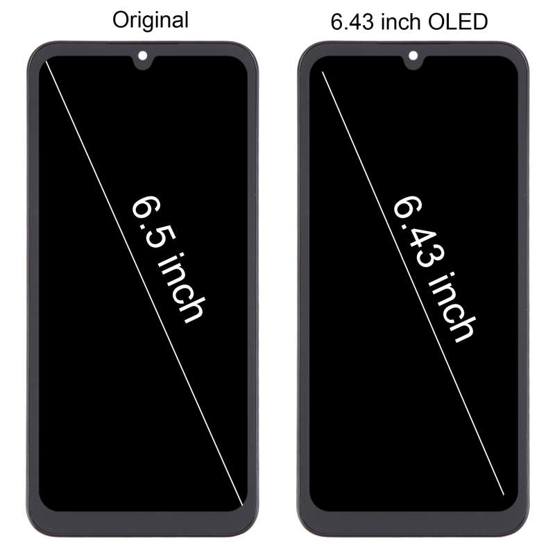 For Samsung Galaxy A25 SM-A256B 6.43 inch OLED LCD Screen Digitizer Full Assembly with Frame (Black)