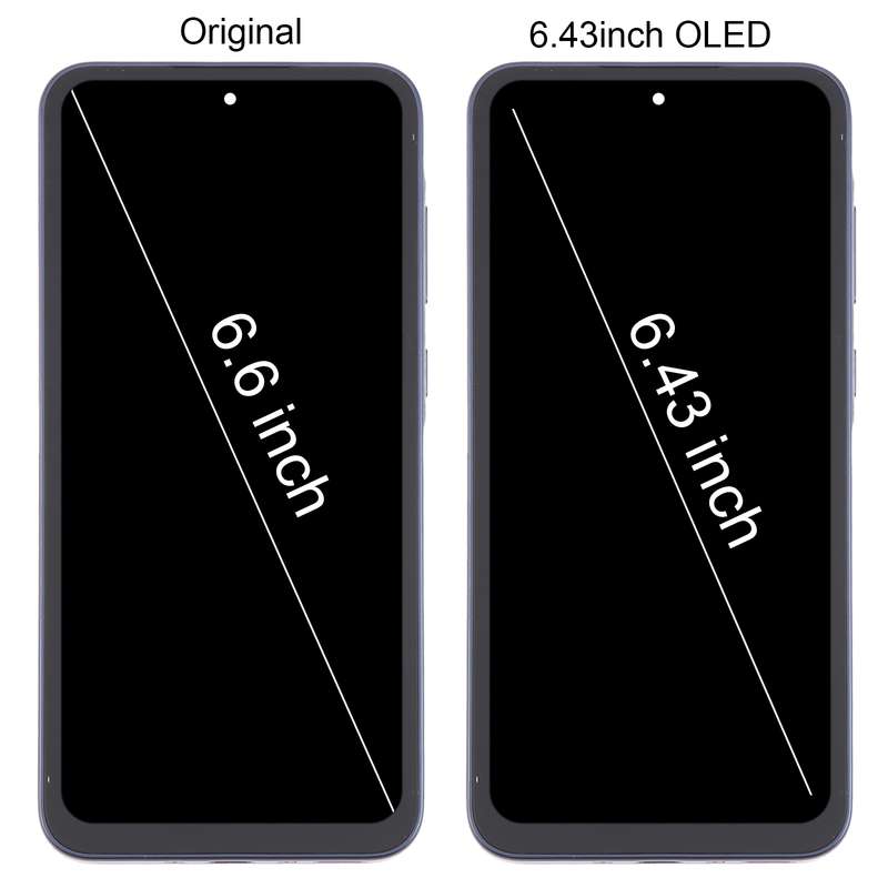For Samsung Galaxy A35 SM-A356B 6.43 inch OLED LCD Screen Digitizer Full Assembly with Frame(Dark Bl