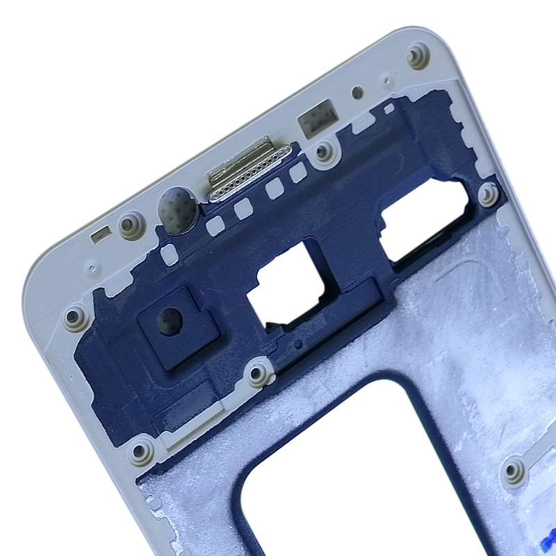 For Galaxy C5 Front Housing LCD Frame Bezel Plate (White)