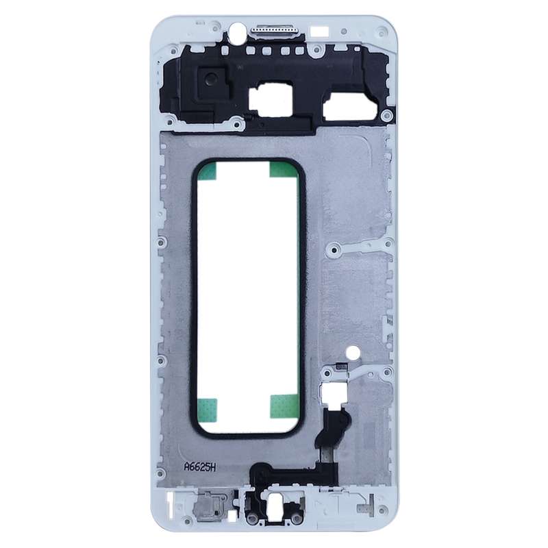 For Galaxy C5 Front Housing LCD Frame Bezel Plate (White)
