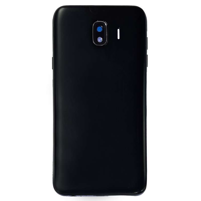 For Galaxy J4, J400F/DS, J400G/DS Back Cover + Middle Frame Bezel Plate (Black)