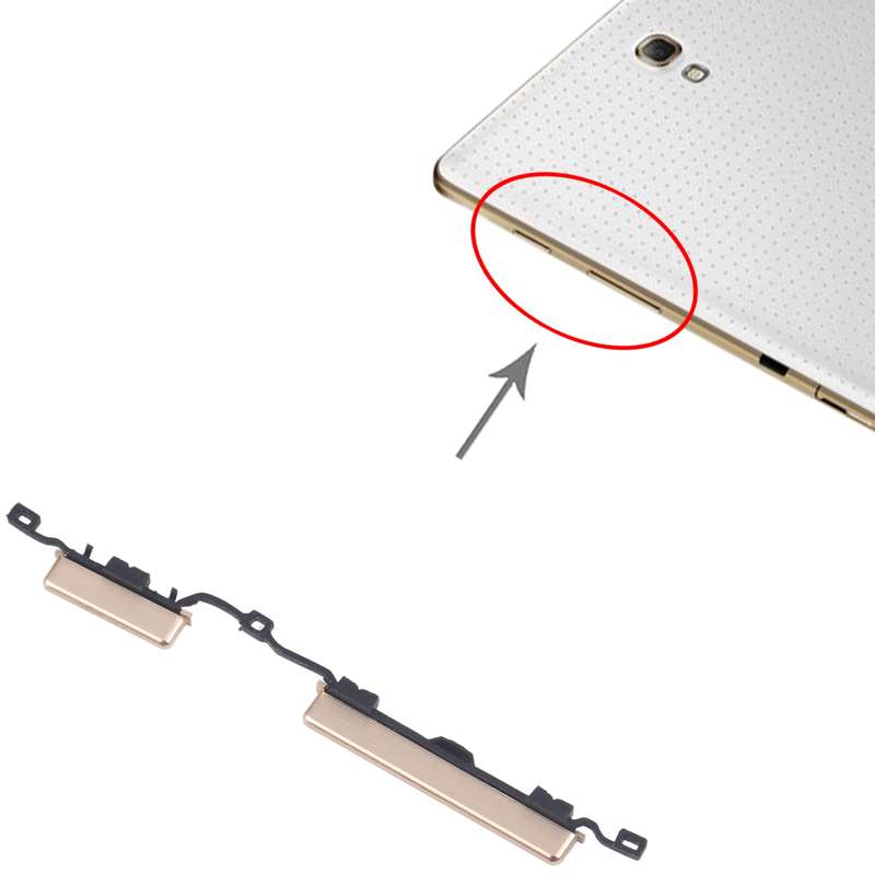 For Samsung Galaxy Tab S 8.4 SM-T705 Original Power Button and Volume Control Button (Gold)
