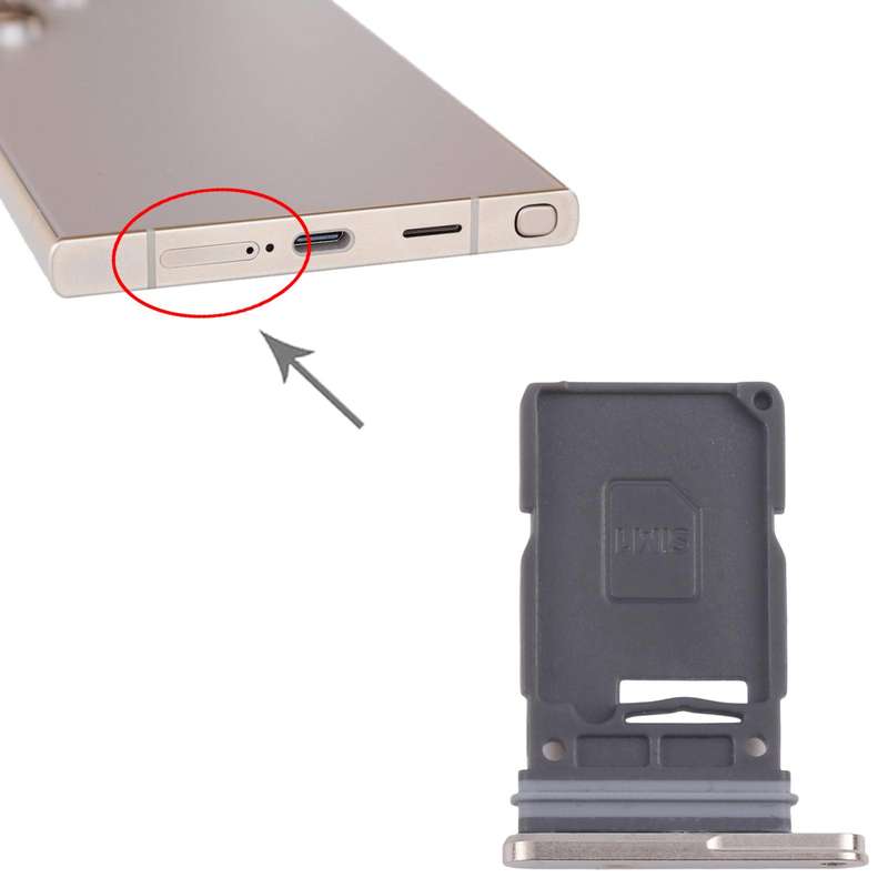 For Samsung Galaxy S24 Ultra 5G Original SIM Card Tray (Black)
