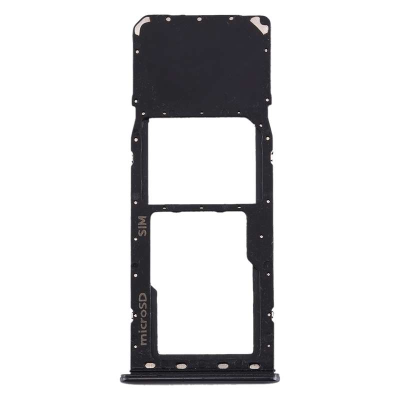 For Galaxy A20 A30 A50 SIM Card Tray + Micro SD Card Tray (Black)