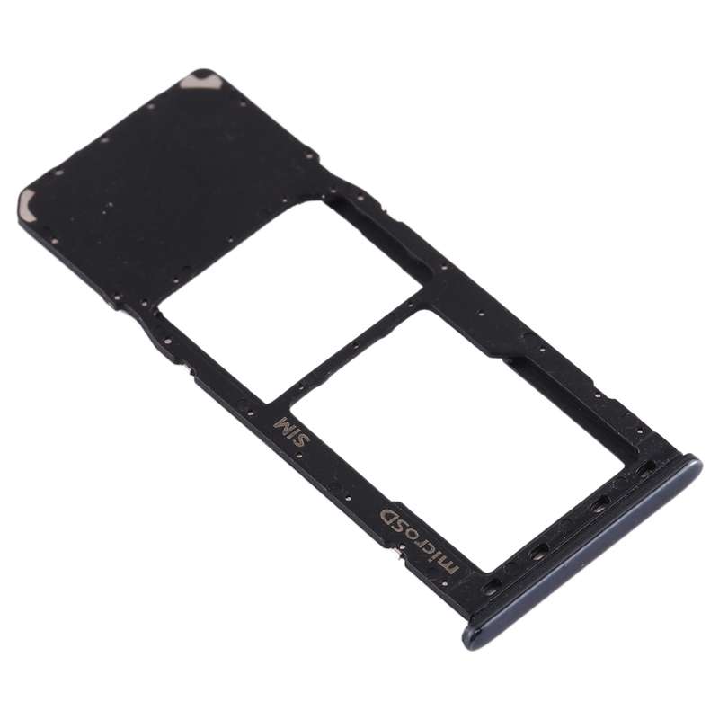 For Galaxy A20 A30 A50 SIM Card Tray + Micro SD Card Tray (Black)