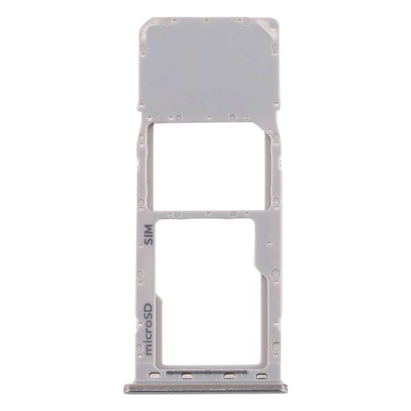 For Galaxy A20 A30 A50 SIM Card Tray + Micro SD Card Tray (Black)
