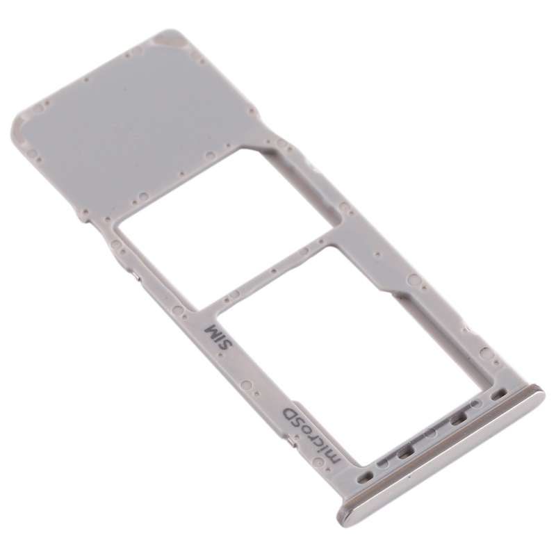 For Galaxy A20 A30 A50 SIM Card Tray + Micro SD Card Tray (Black)