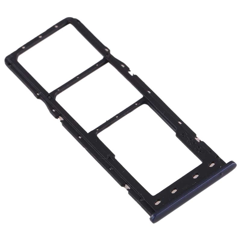 For Galaxy A10 SIM Card Tray + SIM Card Tray + Micro SD Card Tray (Blue)