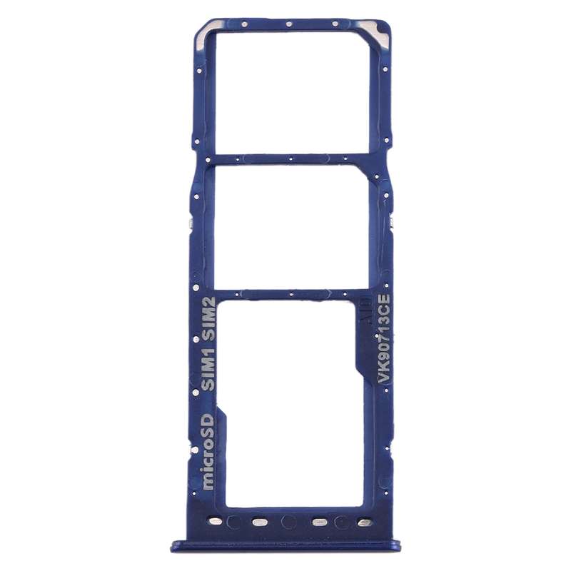 For Galaxy A10 SIM Card Tray + SIM Card Tray + Micro SD Card Tray (Blue)