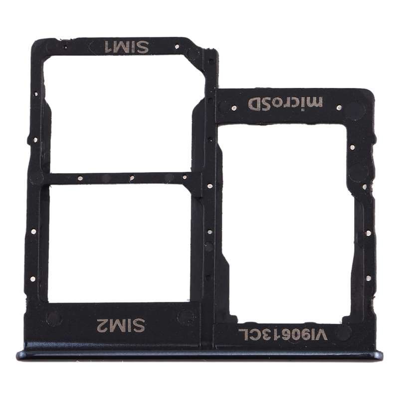 For Galaxy A40 SIM Card Tray + SIM Card Tray + Micro SD Card Tray (Blue)