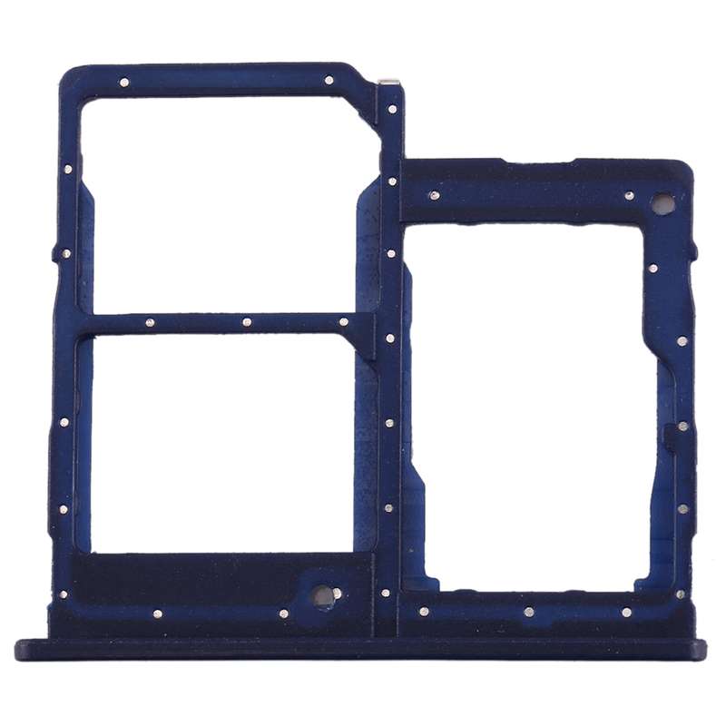For Galaxy A40 SIM Card Tray + SIM Card Tray + Micro SD Card Tray (Blue)